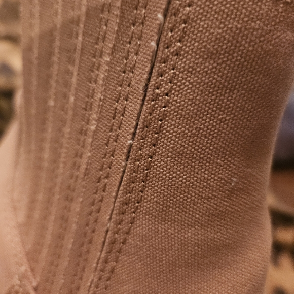 EUC Dolce Vita canvas fabric rubber sole khaki heeled booties. Minor marks. W8. - Picture 8 of 8